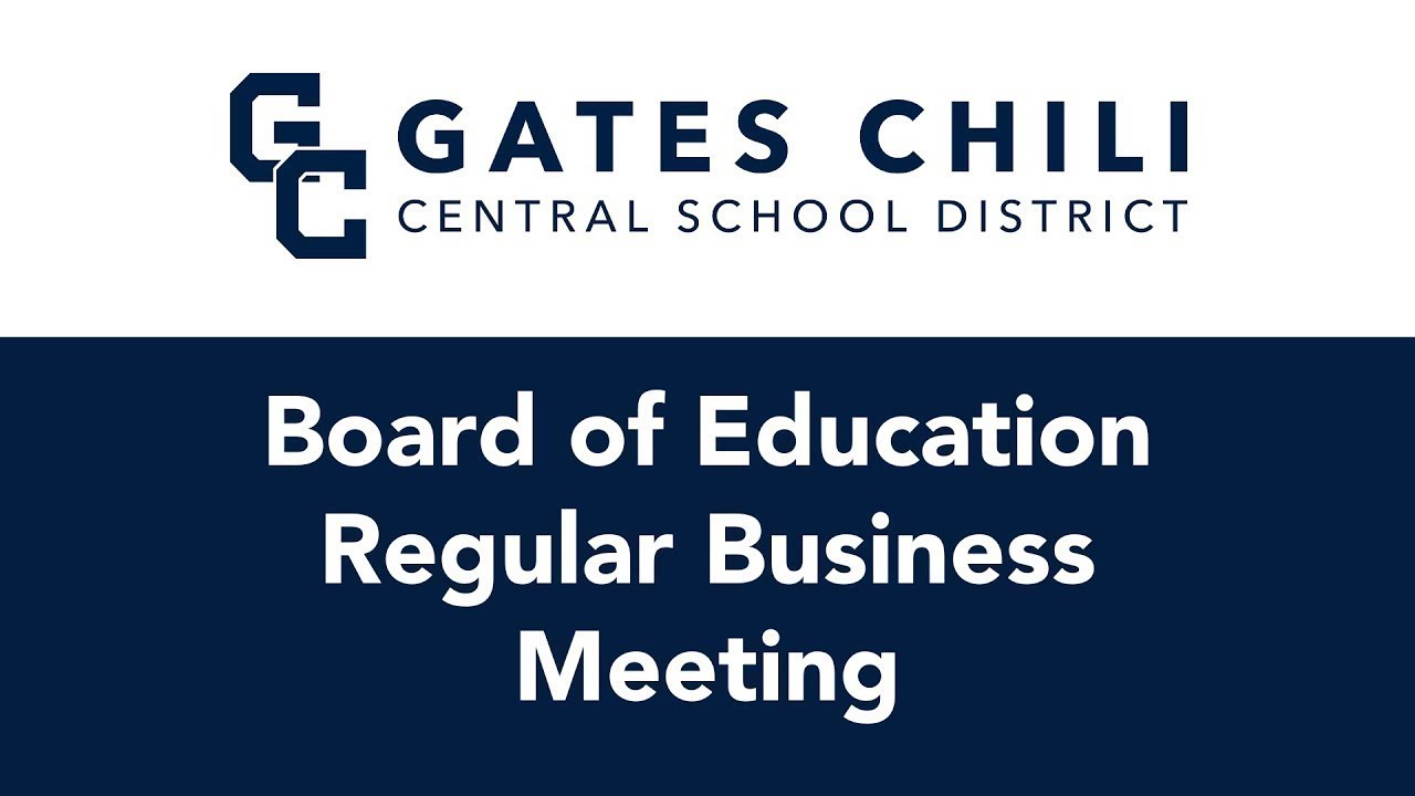 Gates Chili BOE: Regular Business Meeting 12.16.25