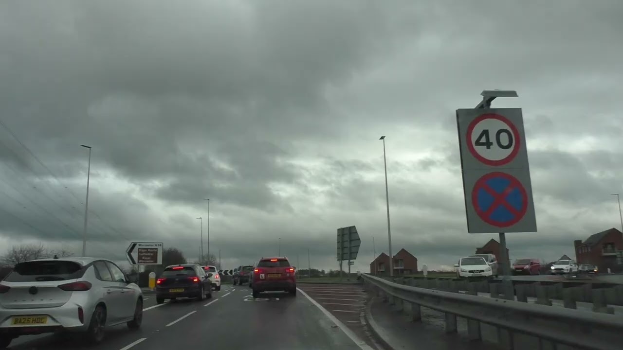 Driving On The A4440 Worcester Southern Bypass, Worcestershire, England 22nd January 2026