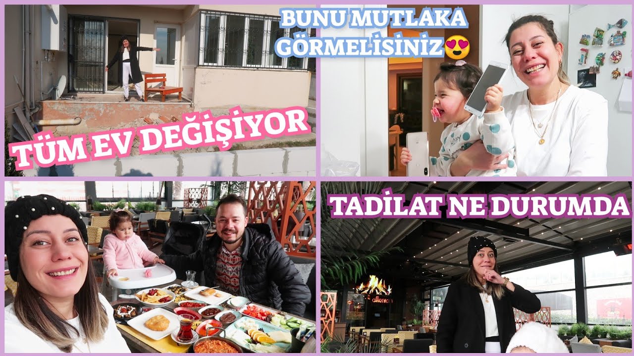 EV TADİLATI SON DURUM♥️TÜM EV DEĞİŞİYOR🎊EFSANE PAZAR KAHVALTISI