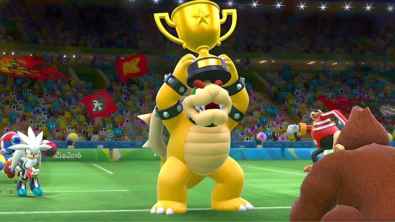 Mario and Sonic at the Olympic Games Tokyo 2016  Bowser’s Power Football Battle vs Sonic,Daisy&Yoshi