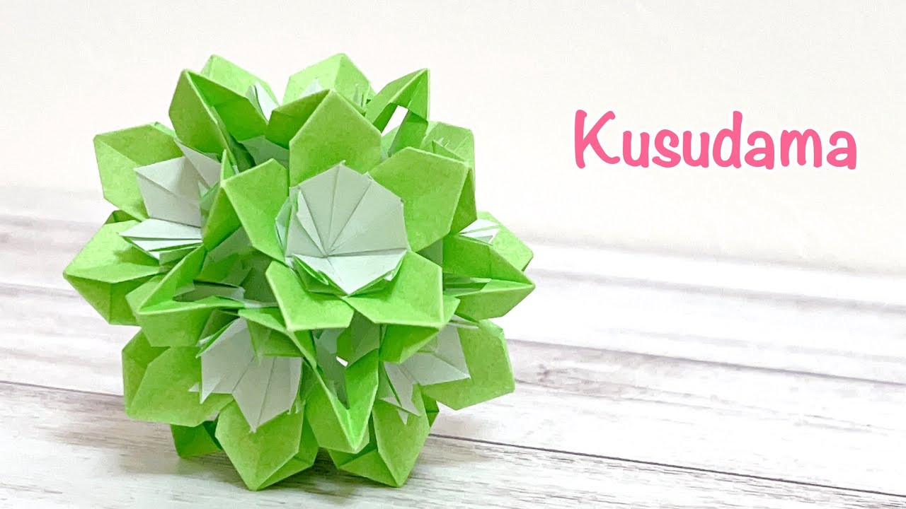折り紙 小花が可愛いくす玉を作ってみた!作り方/How to make a kusudama with cute little flowers with origami.