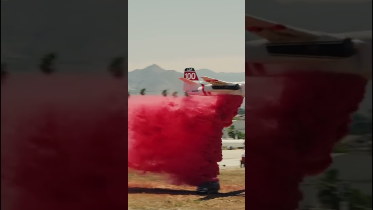 Plane Crushes Car with Water