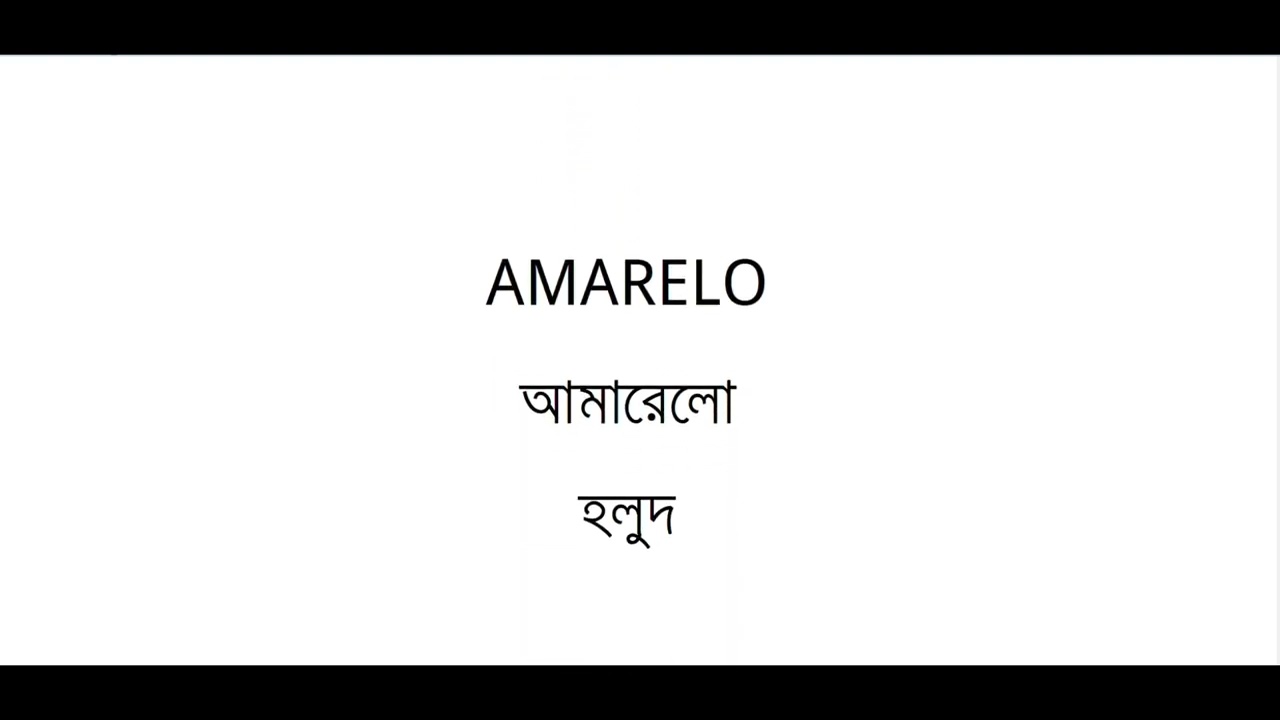 পর্তুগিজ শিখুন - পাঠ  ১৩  - রং
