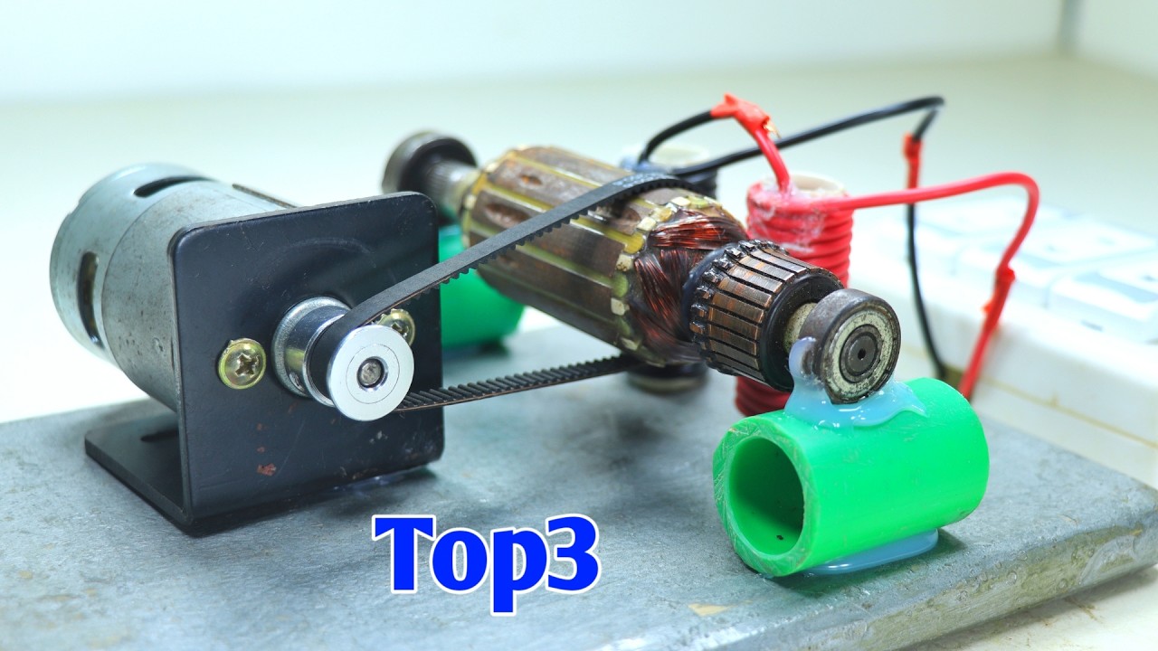 Top3 Amazing 220Volt Electricity How To Make Free Energy Device With Homemade Generator