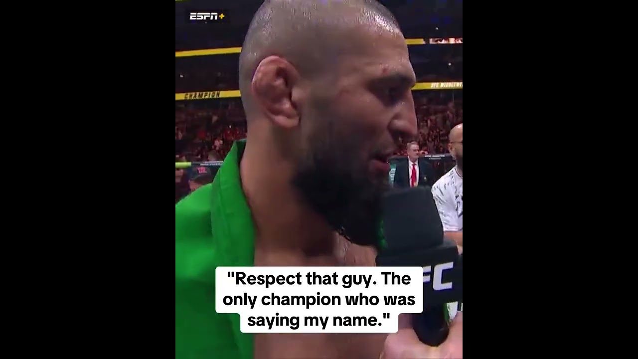 Khamzat showed DDP respect after the fight 🤝 #UFC319