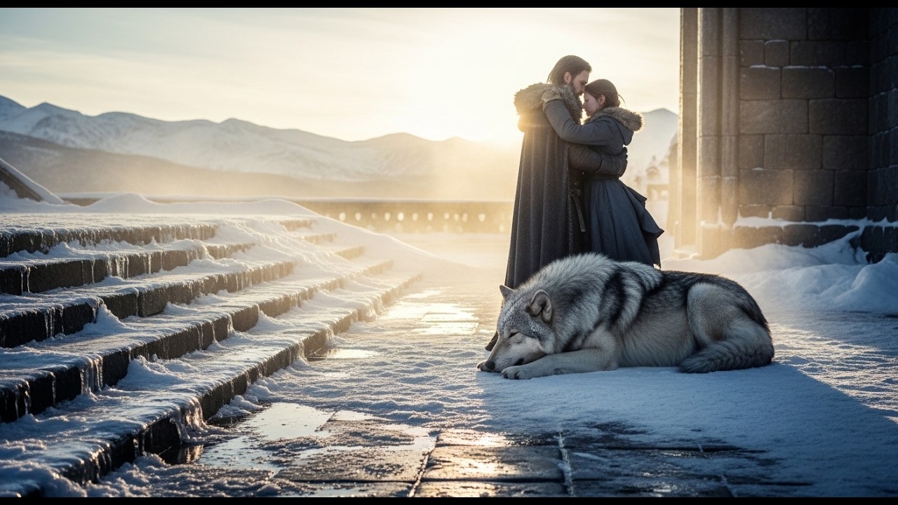 The First Thaw Came at Dawn,The Alpha King Was Still Holding Her, His Direwolf Resting at Their Feet