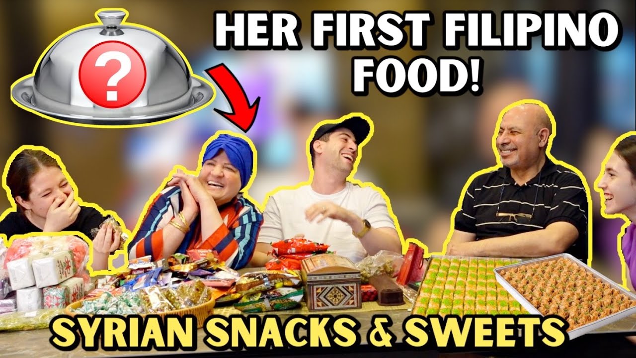 Распаковываю пасалубонг моей сирийской мамы + её первую филиппинскую еду!!🇵🇭