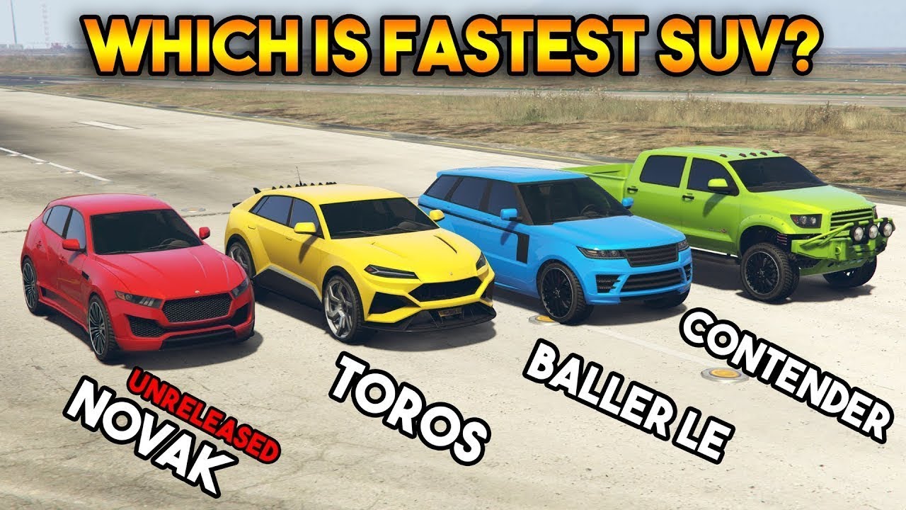 GTA 5 ONLINE  NOVAK VS TOROS VS CONTENDER VS BALLER LE WHICH IS FASTEST