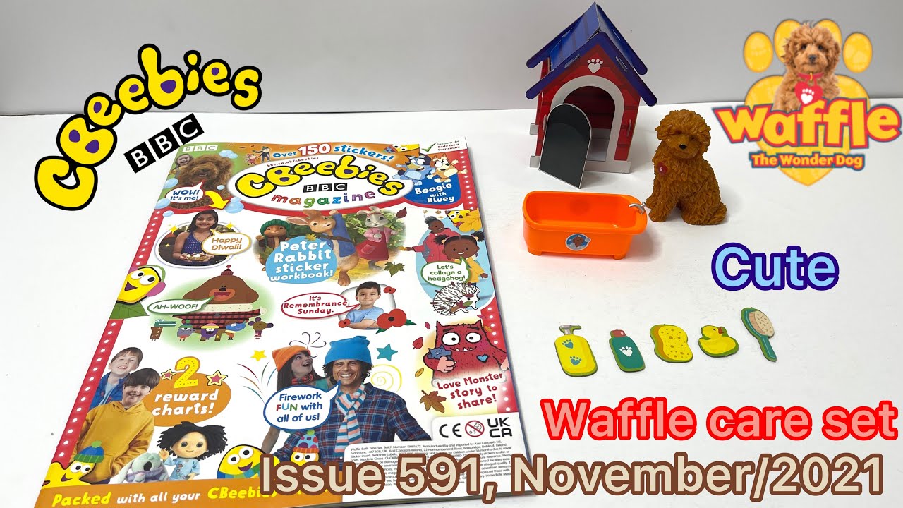 CBEEBIES magazine with waffle care set 🐕🐾