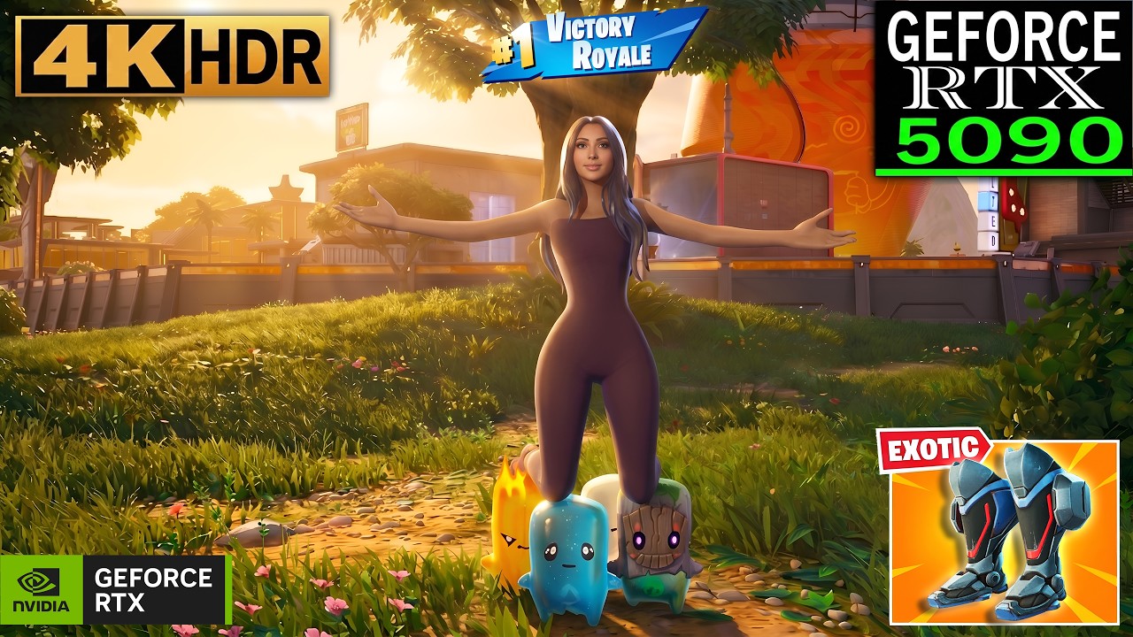 Fortnite (RTX 5090) Zero Build 4K Gameplay | Kim Kardashian Skin - Chapter 7 Season 3