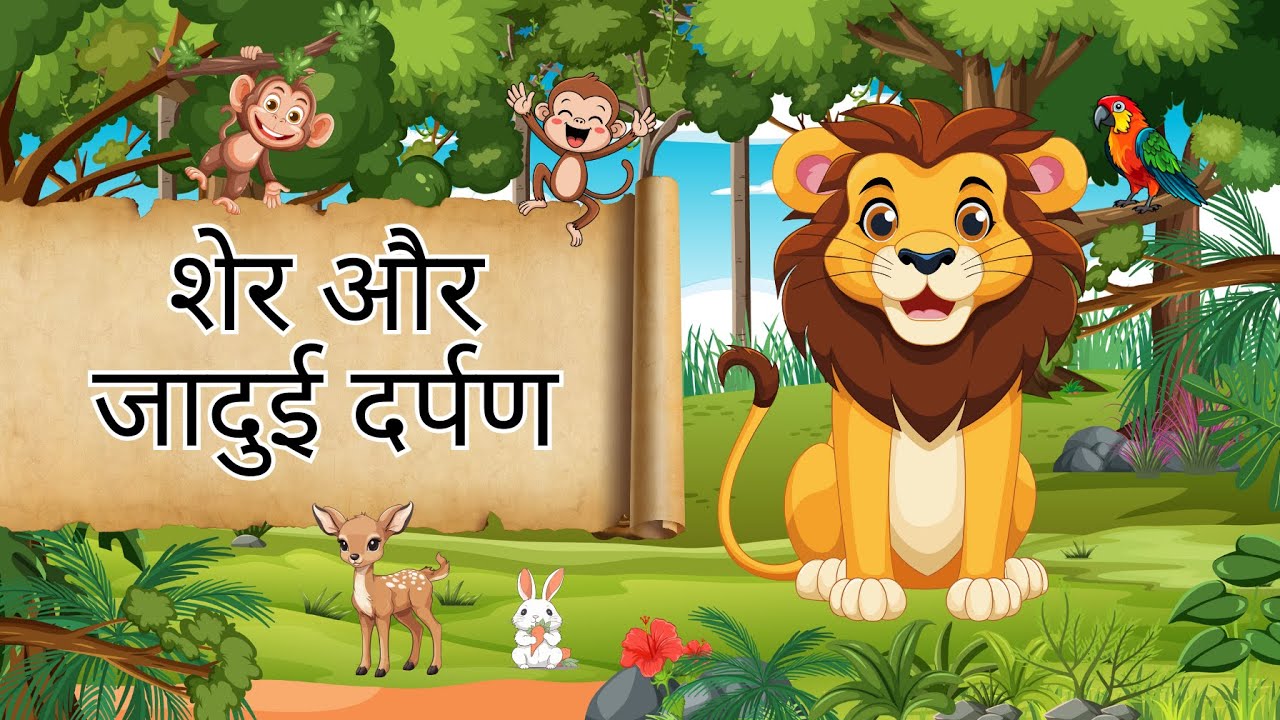 शेर और जादुई दर्पण 🦁✨ | Moral Story for Kids in Hindi | VE Toons