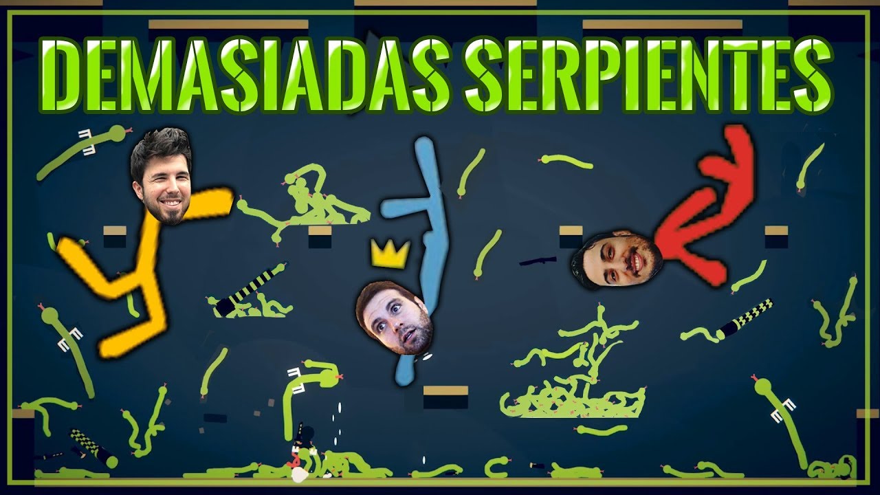 LUCHANDO CON +100 SERPIENTES! - STICK FIGHT (WILLY VS FARGAN VS VEGETTA)