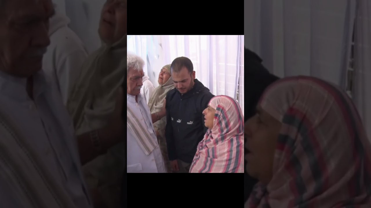 LG Manoj Sinha Meets Family of Martyred Head Constable Aashiq Hussain Qureshi