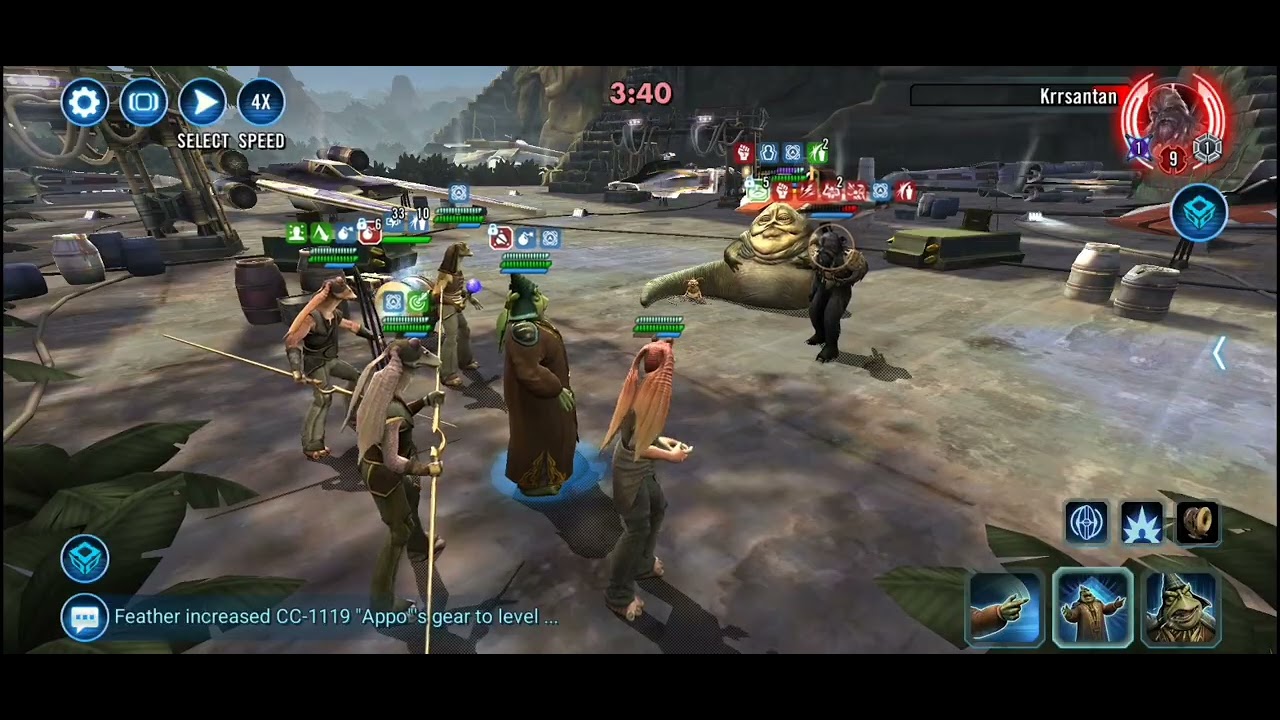 SWGOH Gungans vs Jabba 5v5 GAC