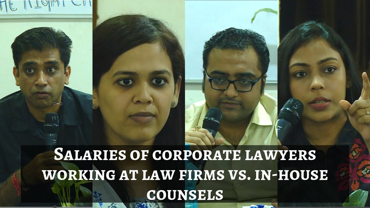 Salaries of corporate lawyers working at law firms vs  in house counsels