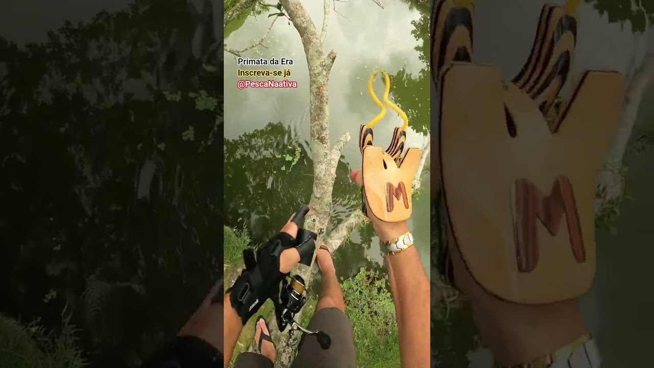 Morinete adaptada para pescar com slingshot ( estilingue ) #pescanaativa #shorts #youtubeshorts #art