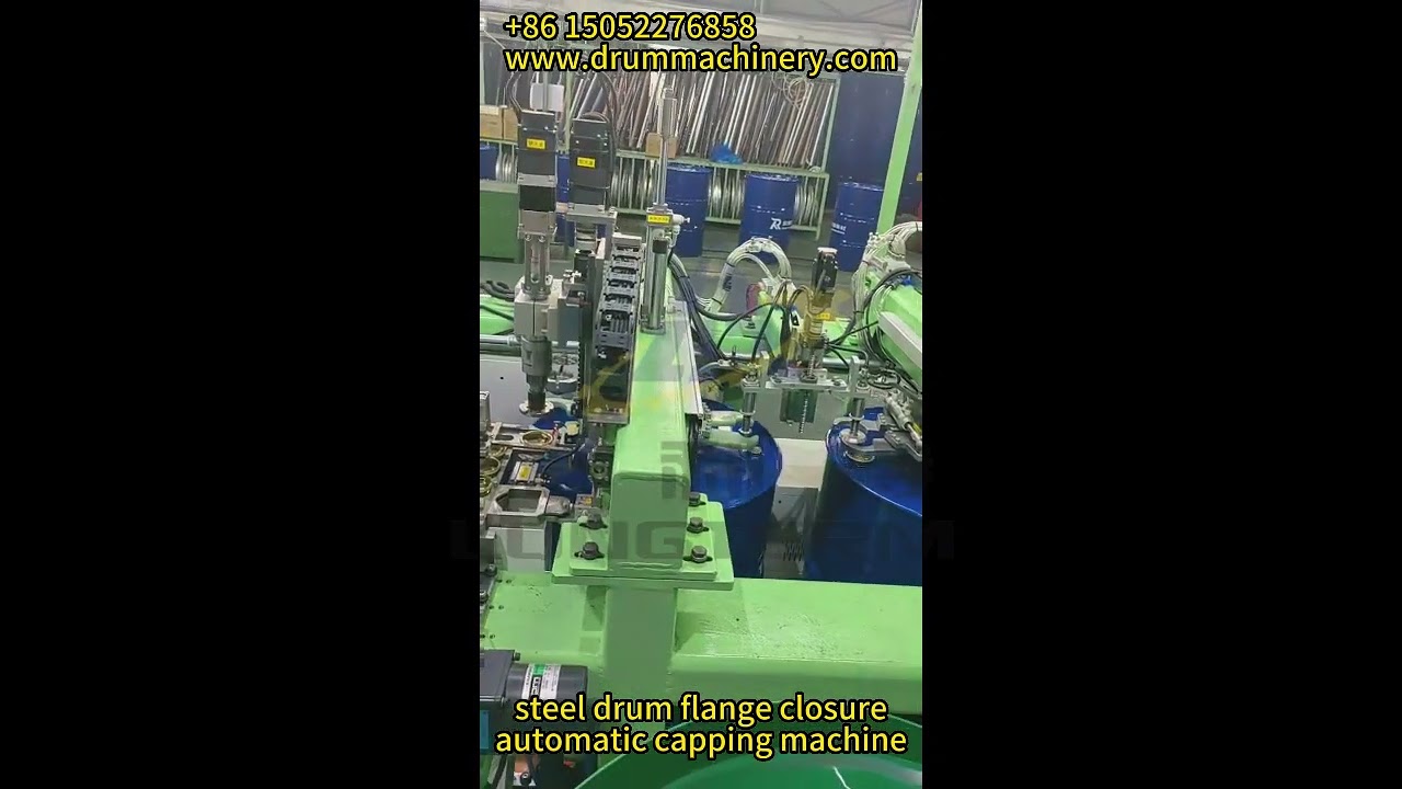 steel drum flange closure automatic capping machine