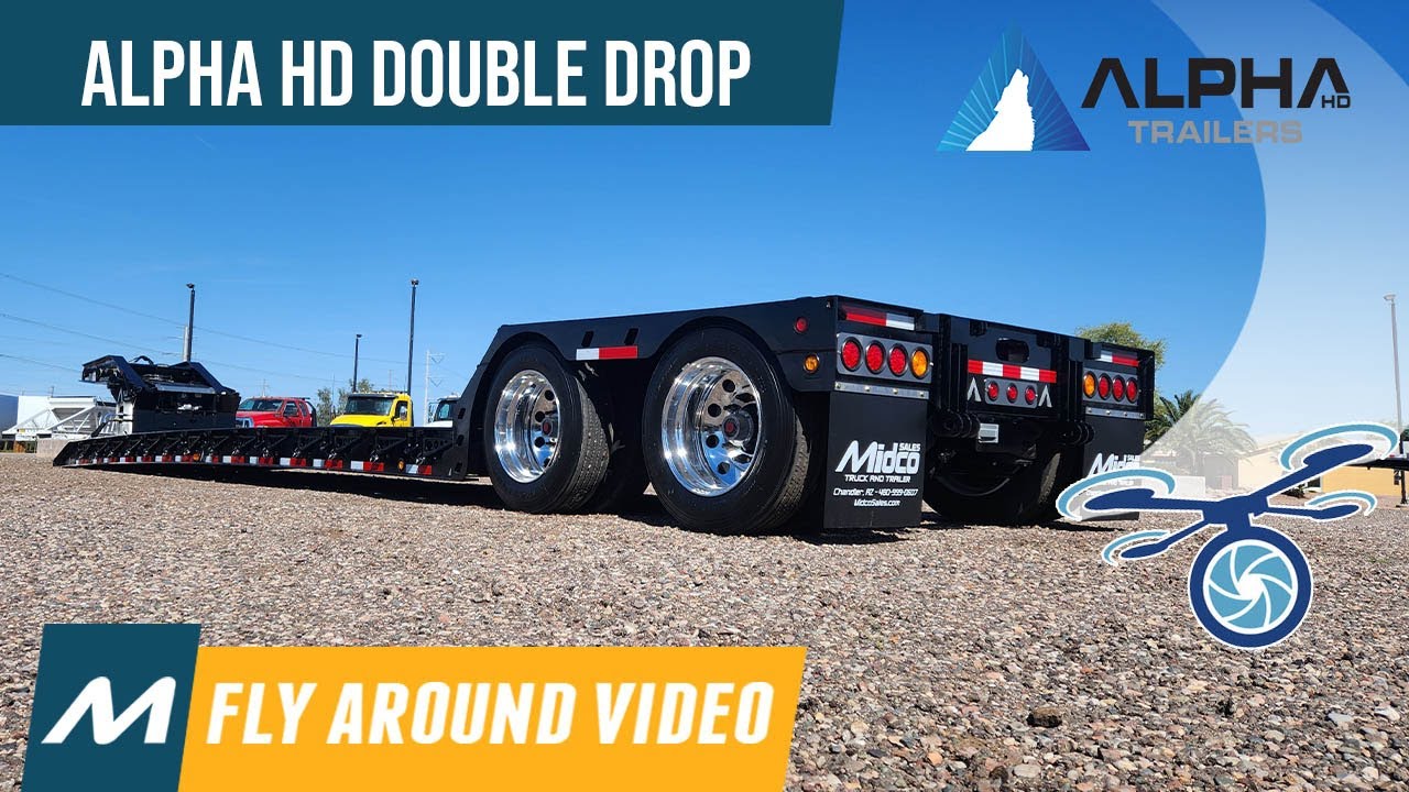 Alpha HD A80HDC RGN Double Drop Lowboy Trailer at Midco Sales