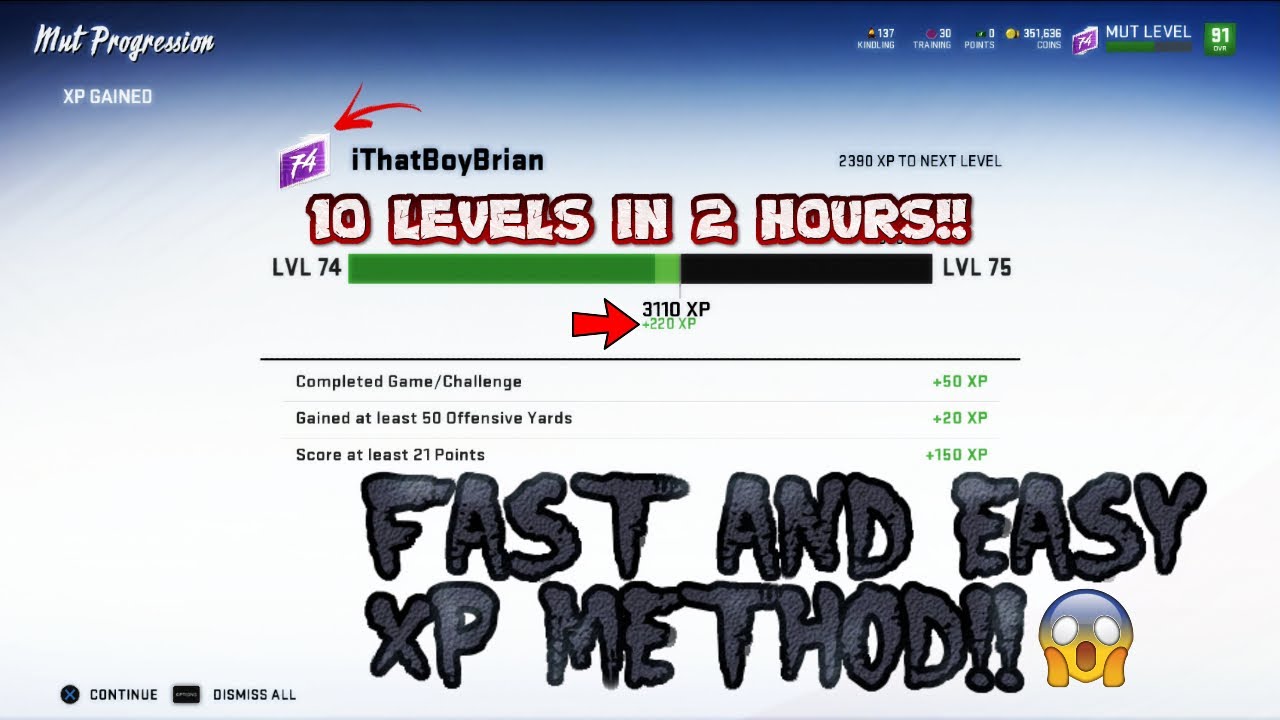 HOW TO LEVEL UP FAST AND EASY! REACH LEVEL 100 IN 2 HOURS!! MADDEN 20 ULTIMATE TEAM