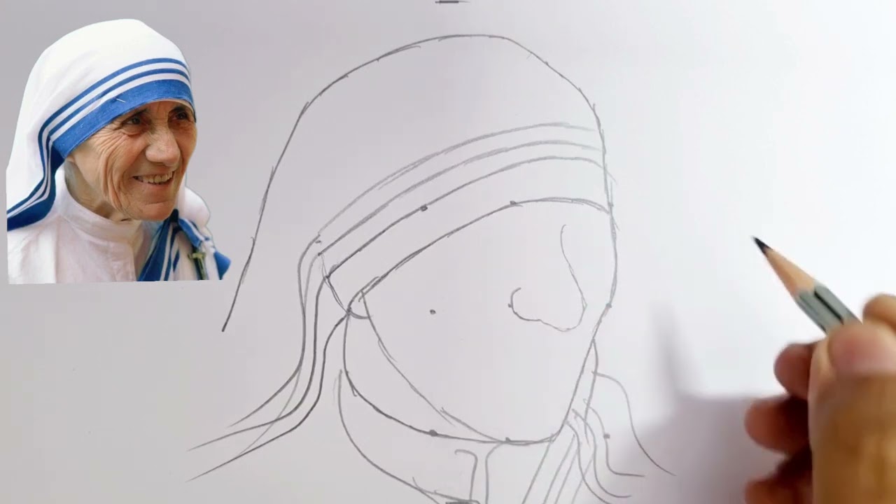 Mother teresa drawing // Independence day drawing // Freedom fighter drawing // Easy Drawing