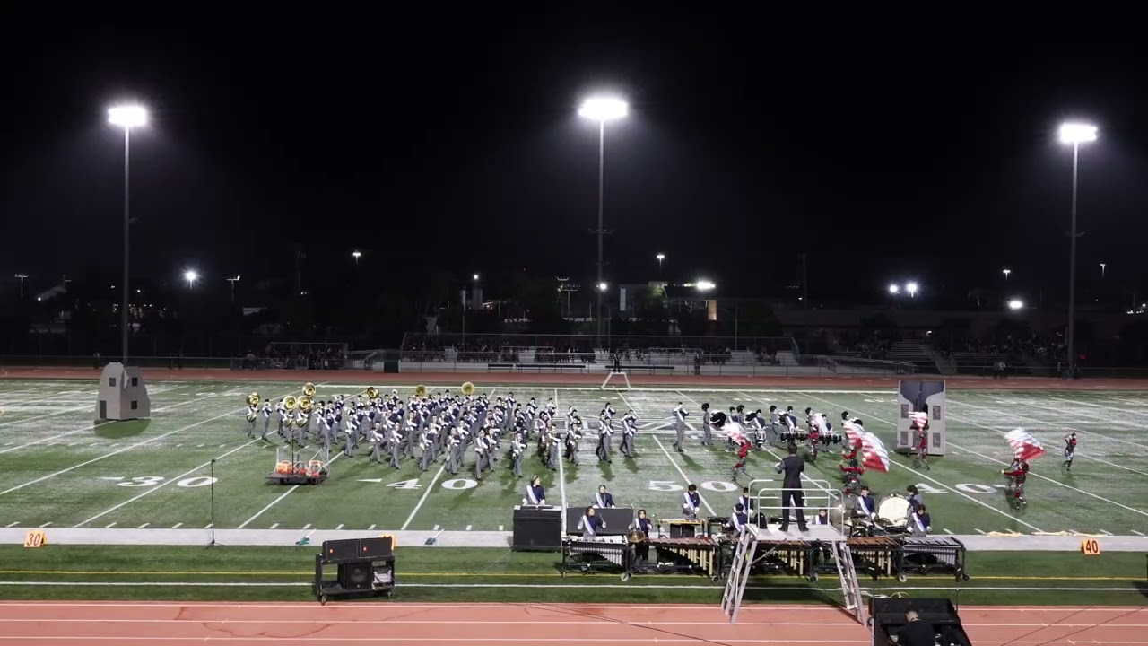 University High School Marching Trojan Regiment at the South Coast Invitational 2025