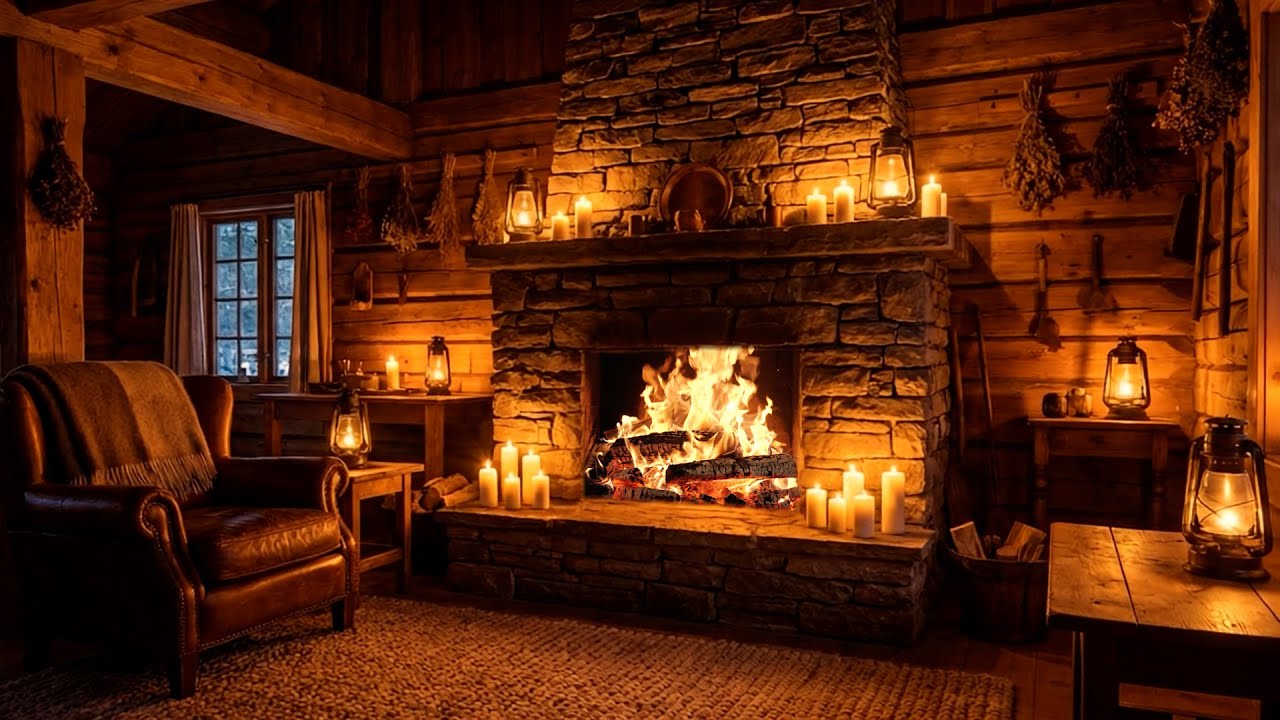 Peaceful Fireplace Ambience 🕯️ Gentle Crackling Fire for Sleep & Stress Relief