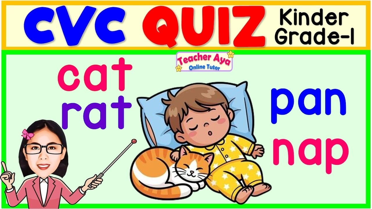 CVC WORDS & SENTENCES | LEARN TO READ CVC |READING LESSON FOR KINDER GRADE1,2,3 |EASY READING LESSON