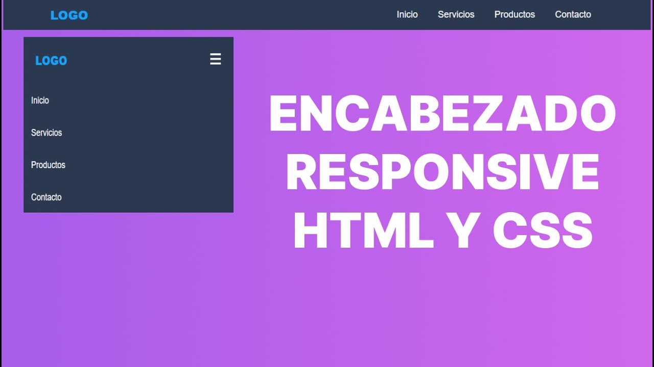Cómo Hacer un ENCABEZADO RESPONSIVE con HTML y CSS (2023) 😱