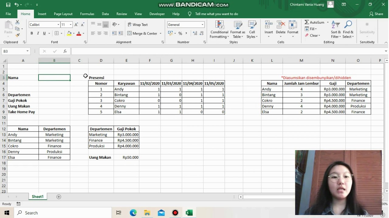 Tutorial Menghitung Take Home Pay Secara Otomatis Dengan Alat Bantu Spin Button