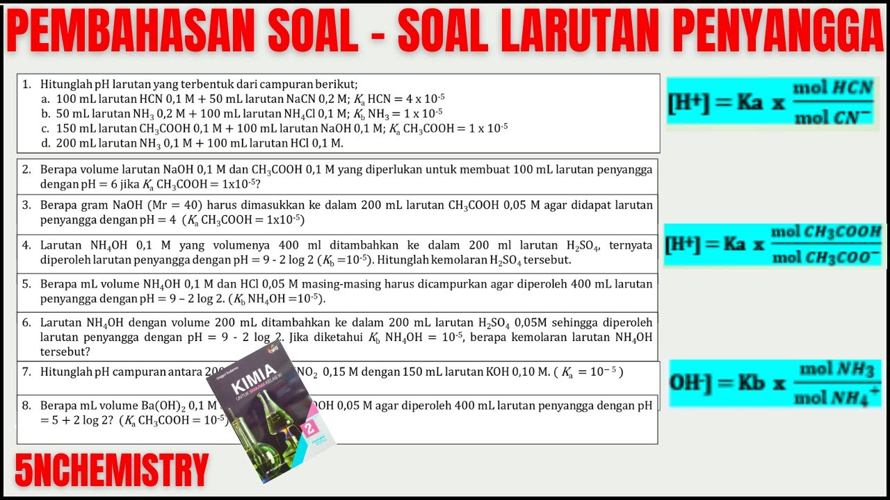 Full ‼️ Pembahasan Soal Larutan Penyangga