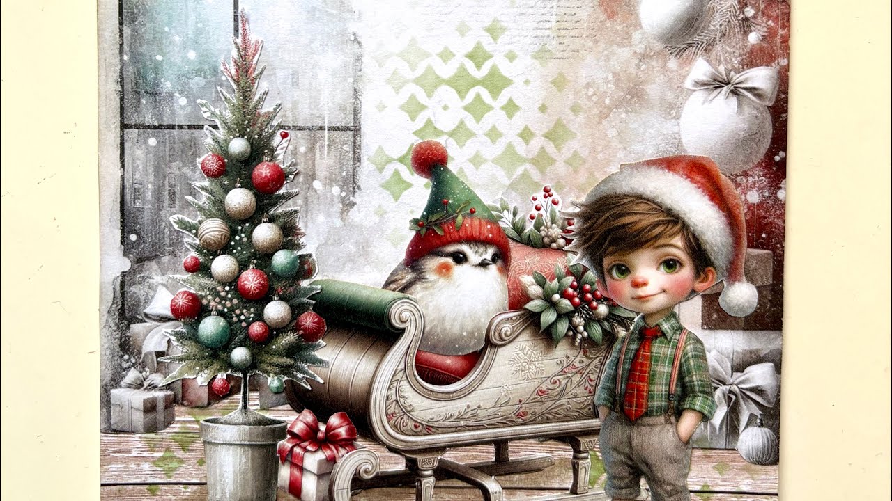 Christmas collage challenge; no tickets no postage stamps! Can I do it?