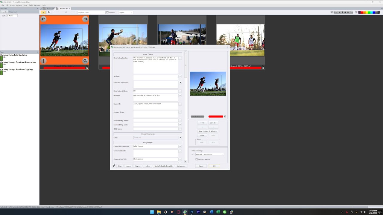 Sports Photography Workflow using Photo Mechanic & Adobe Camera Raw