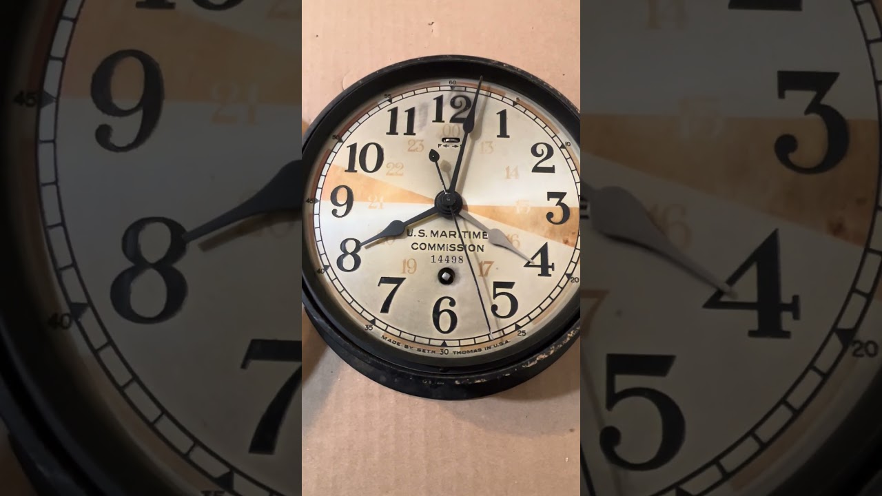 World war 2 vintage Seth Thomas US Maritime Commission Radio Room clock from eBay