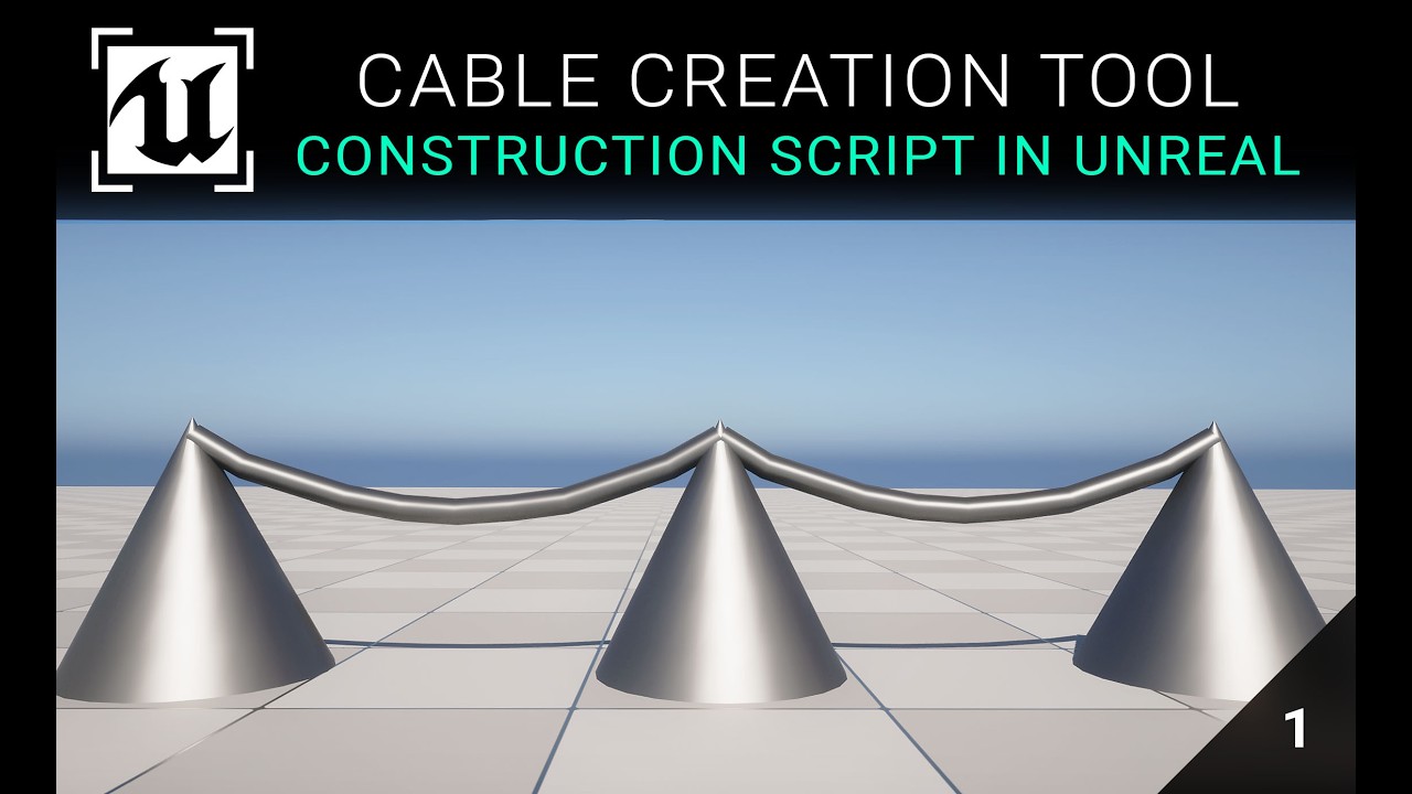 Unreal 5 — инструмент для создания кабелей/проводов/верёвок с помощью скрипта для строительства