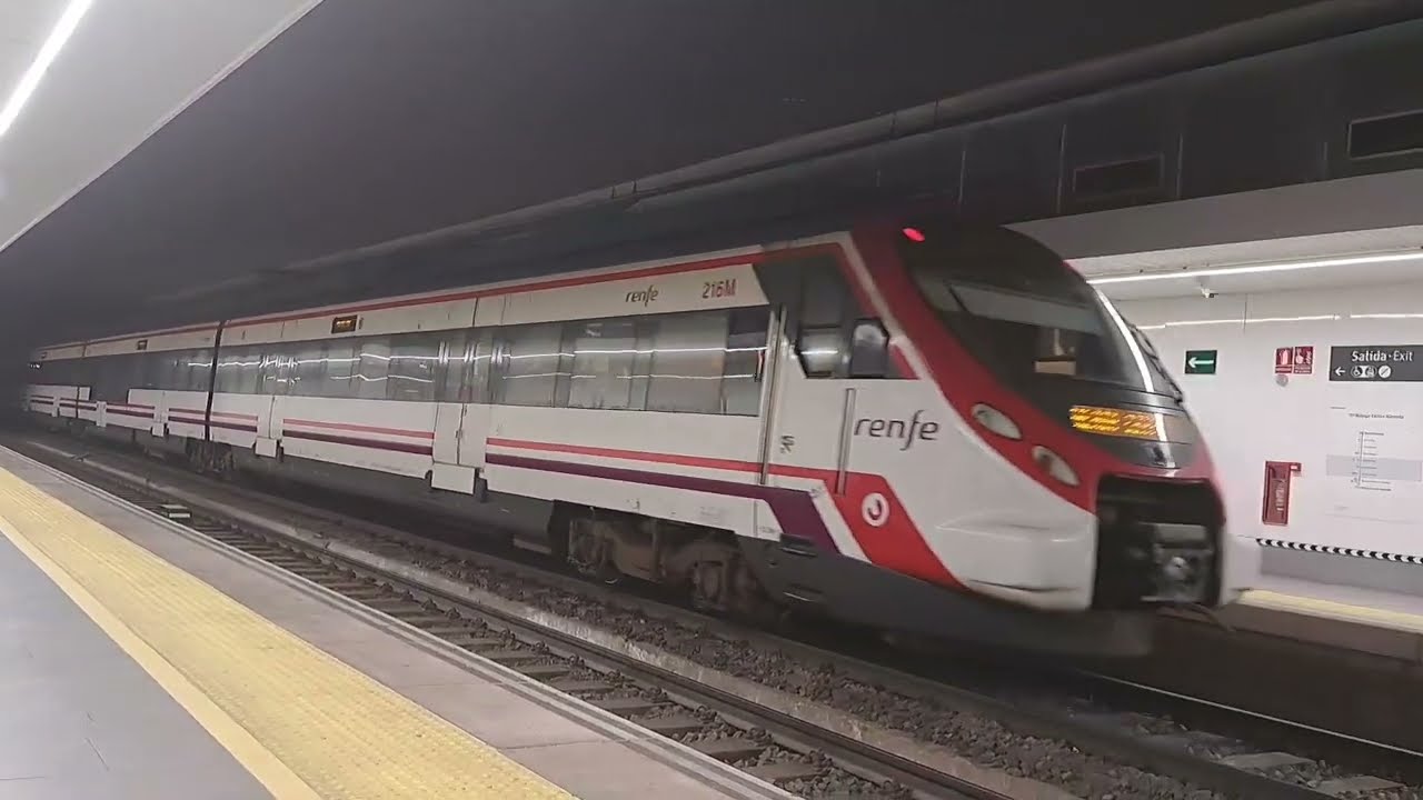 Renfe Train Torremolinos to Fuengirola buying a ticket and riding the tren.