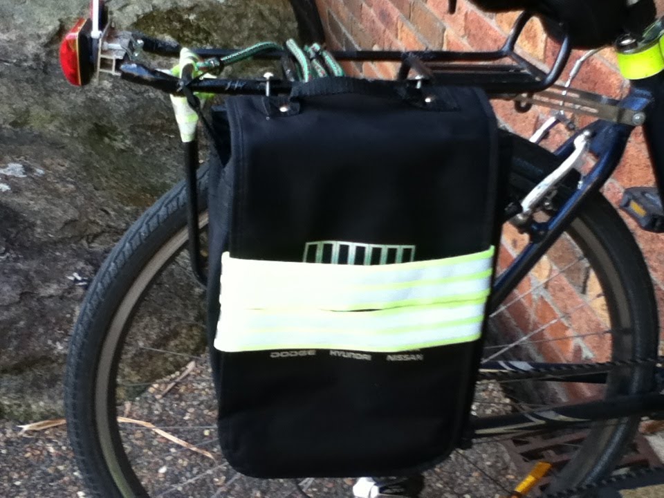 How to Make a Pannier Bag for your Bike - Step by Step Instructions - Using Curtain Rod Brackets