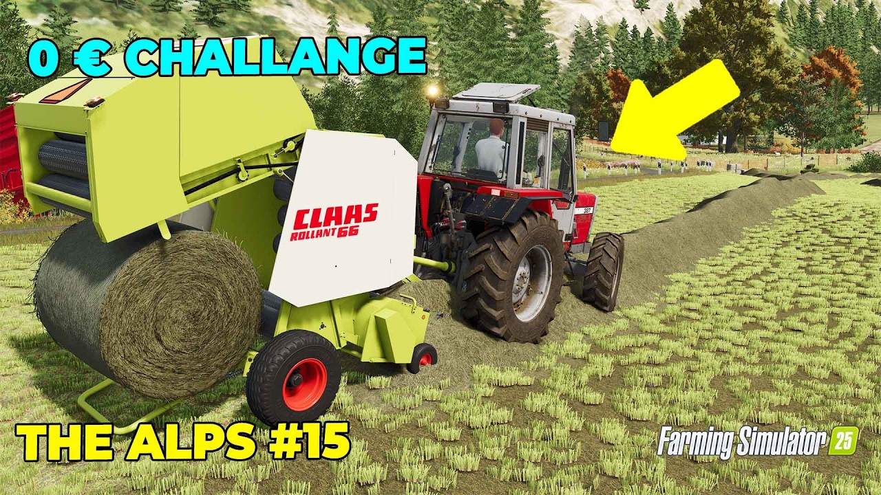 İCAR ALDIM! Komşu Tarlaya Girdik 💸 | Mazot Bitti! 😅 FS25 The Alps 0€ Challenge #15
