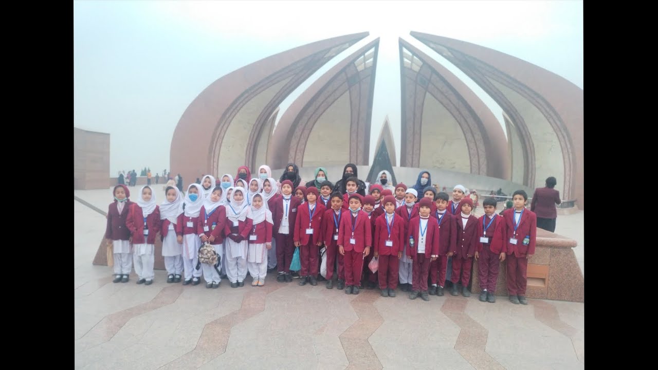 pakistan monument || school kids in pakistan monument and faisal mosque