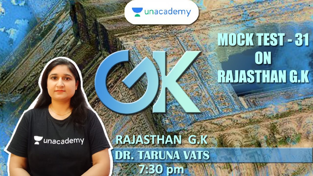 Mock Test- 31 on Rajasthan G.K | Dr. Taruna Vats