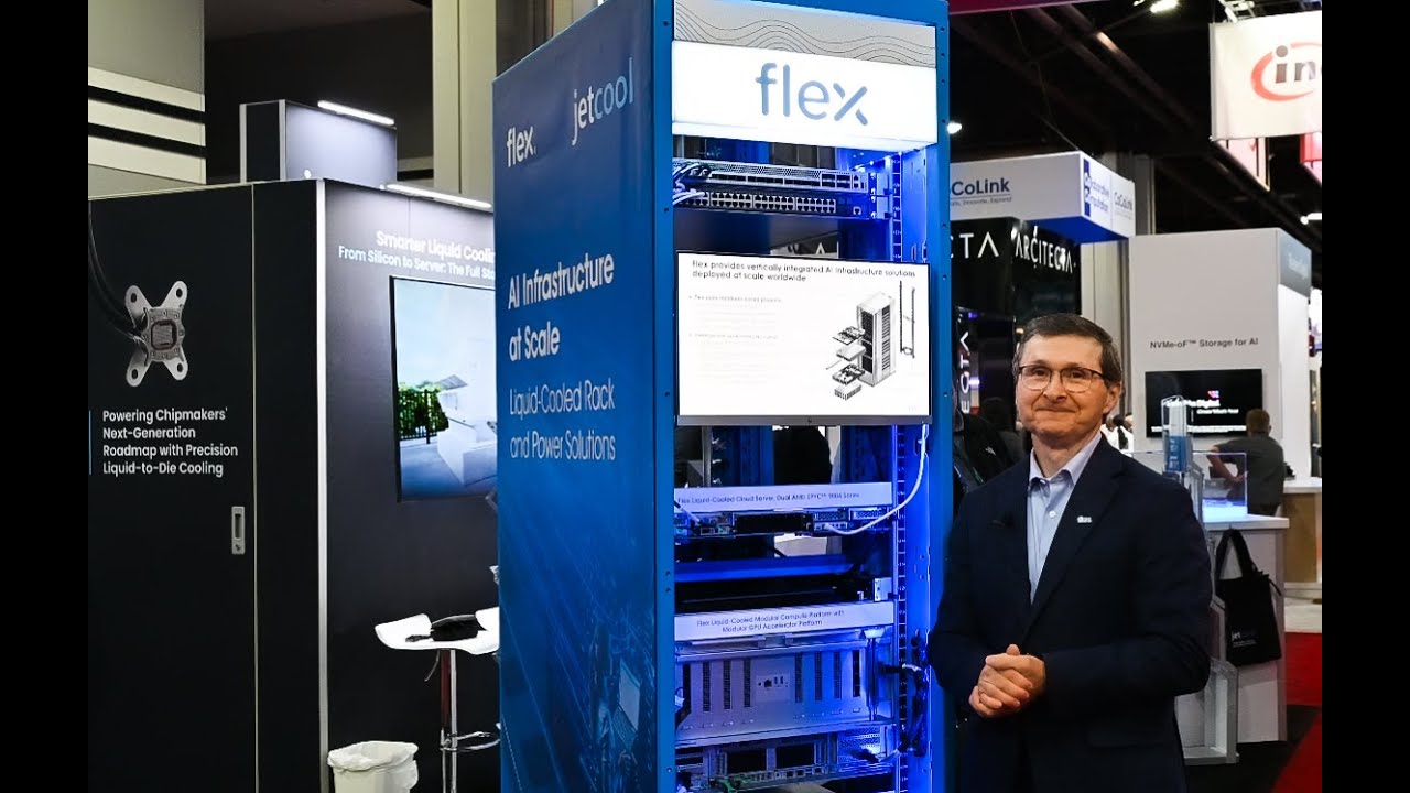 Flex ORV3 Rack with Direct-to-Chip Liquid Cooling at #SC24