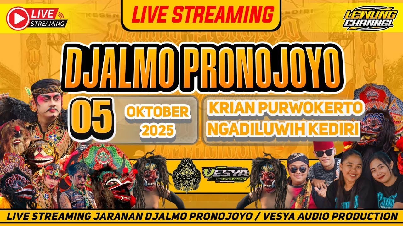Live Jaranan DJALMO PRONOJOYO di Krian Ngadiluwih Kediri. Vesya Audio