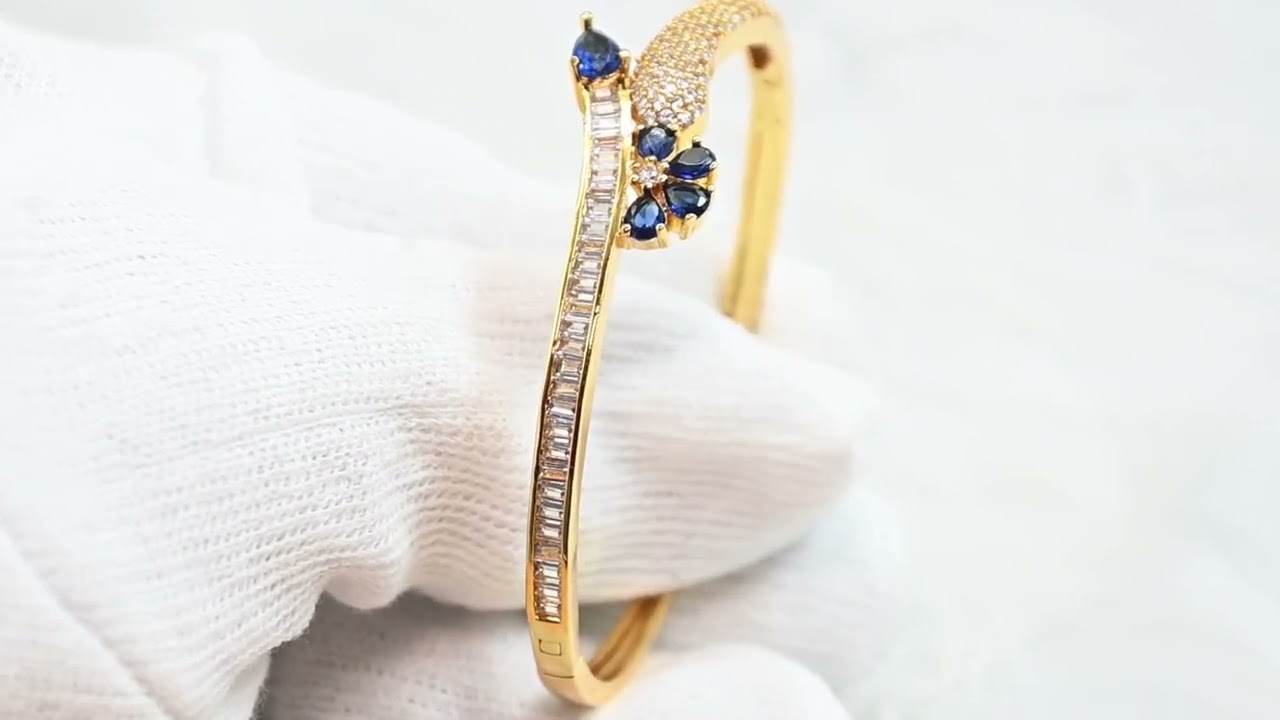 JewelleryZe | Elegant Gold Plated AD Bracelet Collection 2025