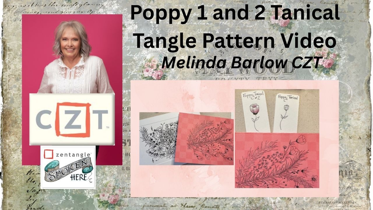 Poppy Tanical 1and 2Tangle Pattern By Melinda Barlow CZT