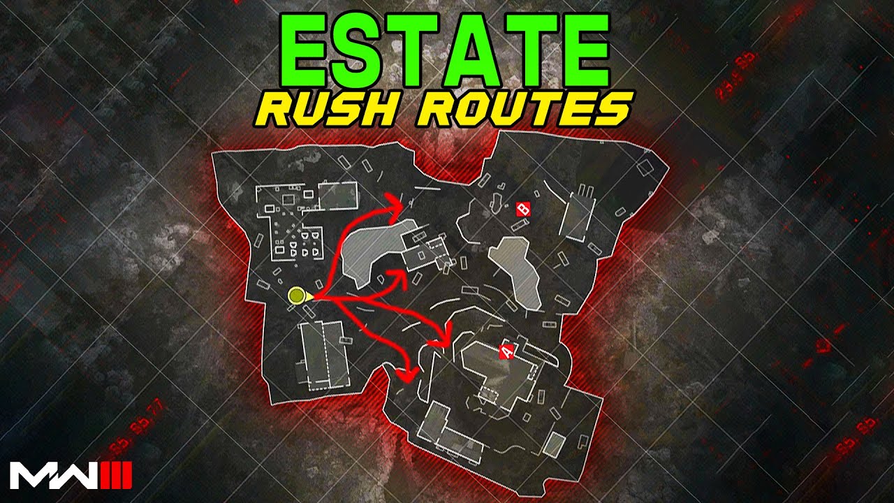 Modern Warfare 3 BEST Search and Destroy Rush Routes on ESTATE! (MW3 SnD Tips)
