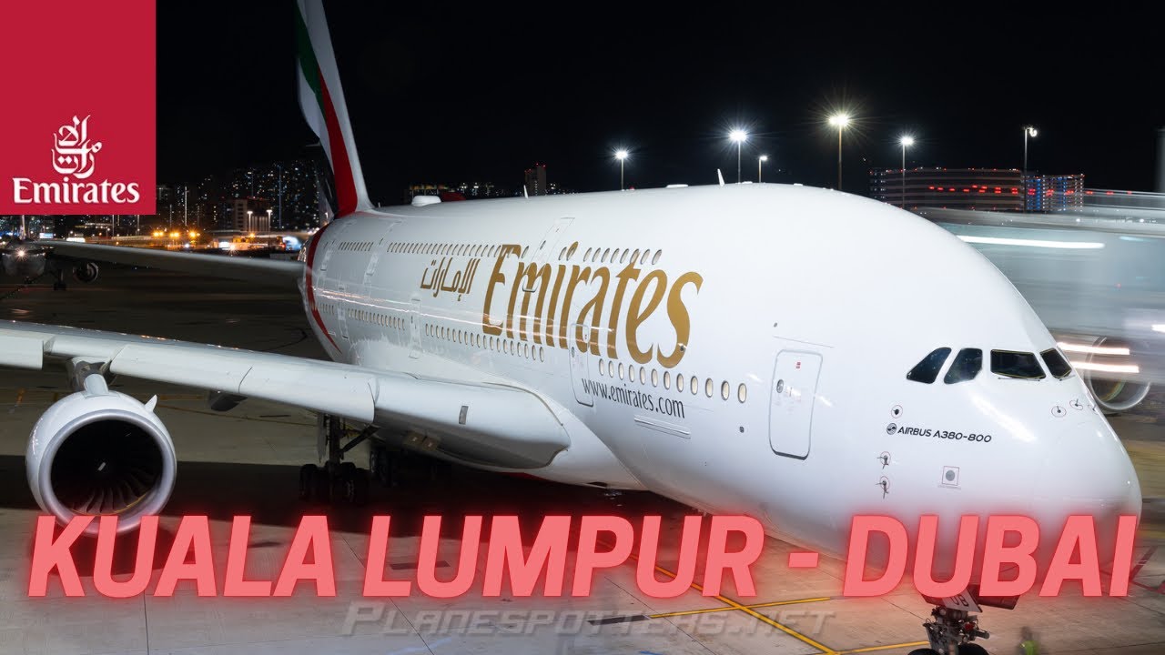 FLIGHT VLOG--Emirates--EK343--A380--Kuala Lumpur to Dubai--Economy Class