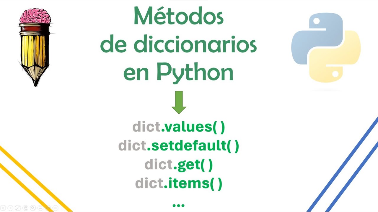 Todos los métodos de diccionarios en Python - fácil y rápido