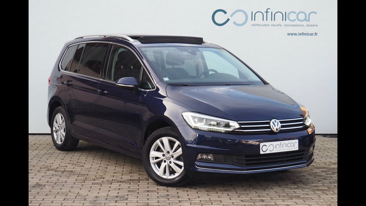 VOLKSWAGEN Touran Tsi 150 DSG Carat + Toit pano. + Attel. + Full Led + Opt., 1ère M. - Gar. 12 mois.