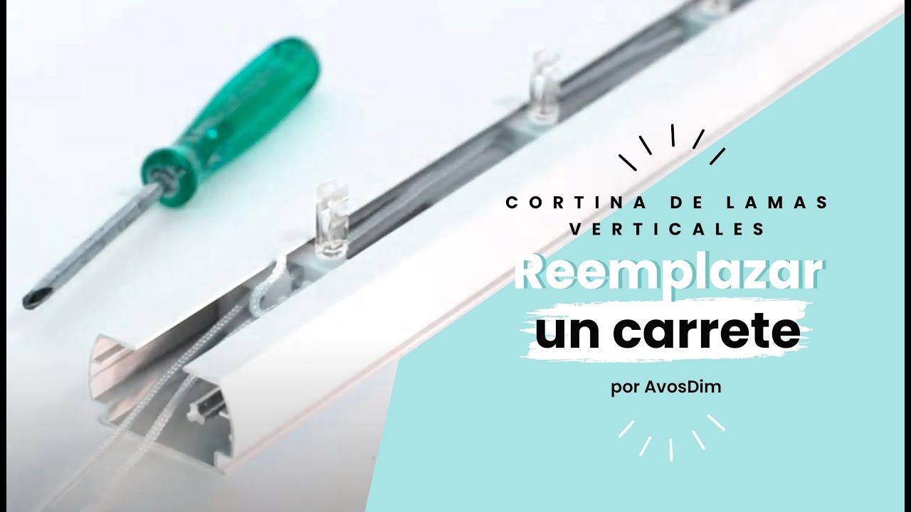 🇪🇸¿Cómo reemplazar un carrete de una cortina de lamas verticales?