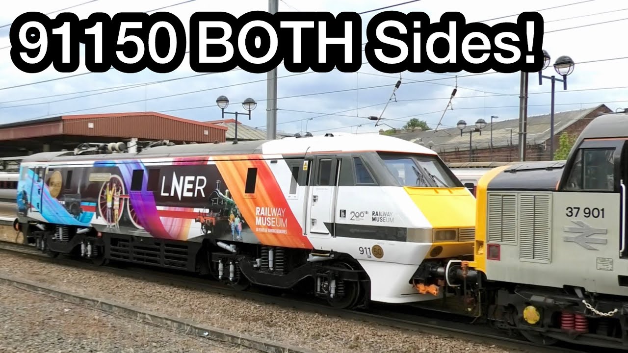 91150 (91105) New Livery - See BOTH Sides at York & Donny - Plus the SMURFS & 47832/91101