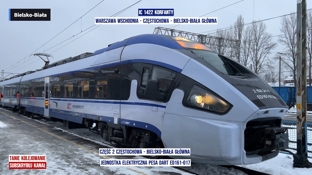 IC 1422 KORFANTY Warszawa Wschodnia  - Częstochowa - Bielsko-Biała Główna Część 2 Tanie Kolejowanie